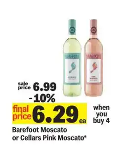Meijer Barefoot Moscato or Cellars Pink Moscato offer