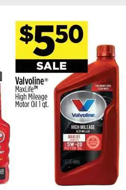 Dollar General Valvoline MaxLife High Mileage Motor Oil 1 qt offer