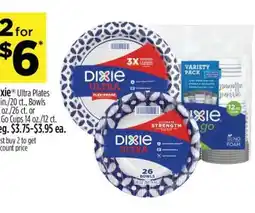Dollar General Dixie Ultra Plates/Bowls/Go Cups offer