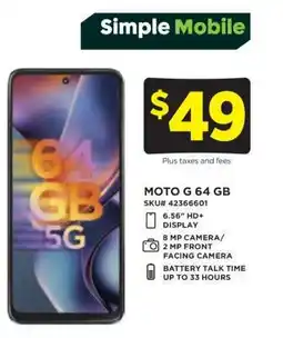 Dollar General MOTO G 64 GB offer