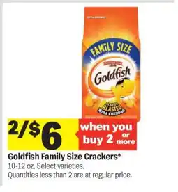 Meijer Goldfish Family Size Crackers offer