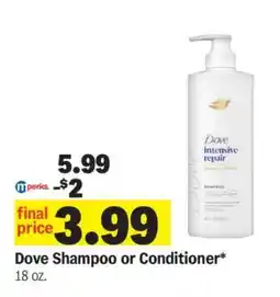 Meijer Dove Shampoo or Conditioner offer