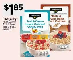 Dollar General Clover Valley Instant Oatmeal offer
