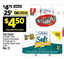 Dollar General True Living Soft Bath Tissue offer
