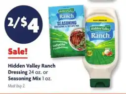 Family Dollar Hidden Valley Ranch Dressing or Seasoning Mix offer