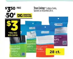 Dollar General True Living Cutlery Forks, Spoons or Assorted 28 ct offer