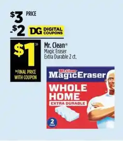 Dollar General Mr. Clean Magic Eraser Extra Durable 2 ct offer