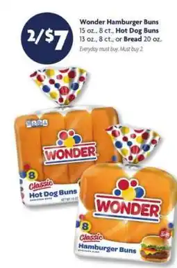 Family Dollar Wonder Hamburger Buns, Hot Dog Buns, or Bread offer