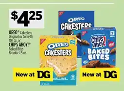 Dollar General OREO Cakesters Original or Confetti or CHIPS AHOY! Baked Bites Brookie offer