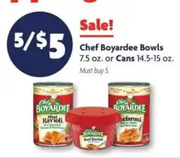 Family Dollar Chef Boyardee Bowls or Cans offer