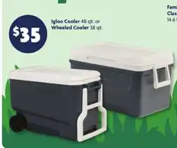Family Dollar Igloo Cooler or Wheeled Cooler offer