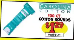 Ollie's CAROLINA COTTON COTTON ROUNDS offer