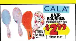 Ollie's CALA HAIR BRUSHES offer