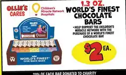 Ollie's WORLD'S FINEST CHOCOLATE BARS offer