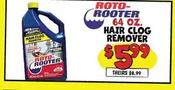 Ollie's ROTO-ROOTER 64 OZ.-HAIR CLOG REMOVER offer
