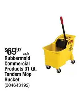 The Home Depot Rubbermaid Commercial Products 31 Qt. Tandem Mop Bucket offer