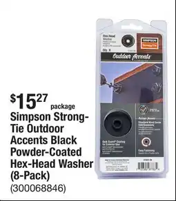 The Home Depot Simpson Strong-Tie Outdoor Accents Black Powder-Coated Hex-Head Washer (8-Pack) offer