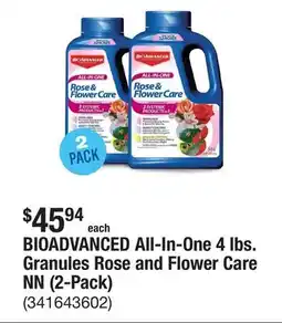 The Home Depot BIOADVANCED All-In-One 4 lbs. Granules Rose and Flower Care NN (2-Pack) offer