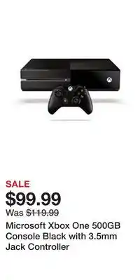 Game Stop Microsoft Xbox One 500GB Console Black with 3.5mm Jack Controller offer