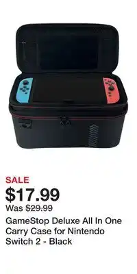 Game Stop GameStop Deluxe All In One Carry Case for Nintendo Switch 2 - Black offer