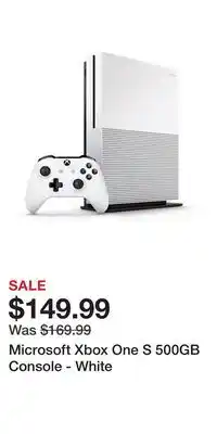Game Stop Microsoft Xbox One S 500GB Console - White offer