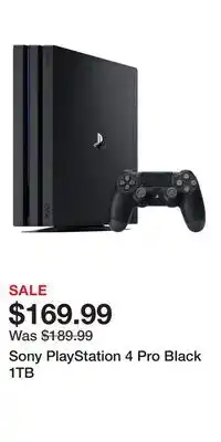 Game Stop Sony PlayStation 4 Pro Black offer