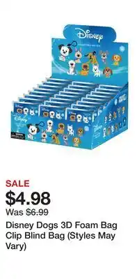 Game Stop Disney Dogs 3D Foam Bag Clip Blind Bag (Styles May Vary) offer