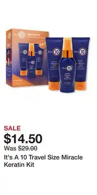Ulta Beauty It's A 10 Travel Size Miracle Keratin Kit offer