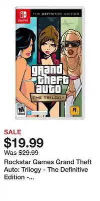 Game Stop Rockstar Games Grand Theft Auto: Trilogy - The Definitive Edition - Nintendo Switch offer