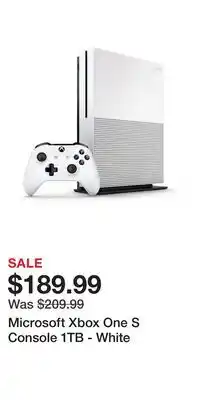 Game Stop Microsoft Xbox One S Console 1TB - White offer