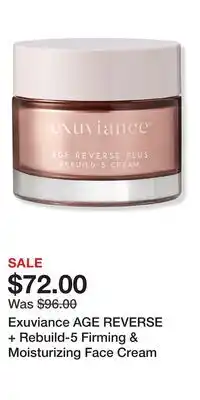 Ulta Beauty Exuviance AGE REVERSE + Rebuild-5 Firming & Moisturizing Face Cream offer