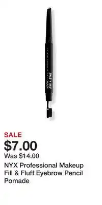 Ulta Beauty NYX Professional Makeup Fill & Fluff Eyebrow Pencil Pomade offer