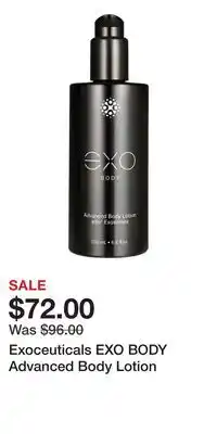 Ulta Beauty Exoceuticals EXO BODY Advanced Body Lotion offer