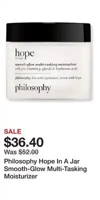 Ulta Beauty Philosophy Hope In A Jar Smooth-Glow Multi-Tasking Moisturizer offer