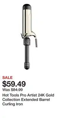 Ulta Beauty Hot Tools Pro Artist 24K Gold Collection Extended Barrel Curling Iron offer