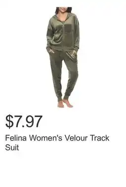 Costco Felina Women's Velour Track Suit offer