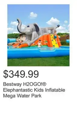 Costco Bestway H2OGO! Elephantastic Kids Inflatable Mega Water Park offer