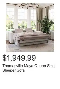 Costco Thomasville Maya Queen Size Sleeper Sofa offer