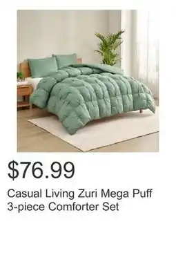 Costco Casual Living Zuri Mega Puff 3-piece Comforter Set offer