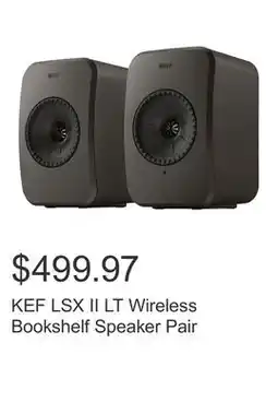 Costco KEF LSX II LT Wireless Bookshelf Speaker Pair offer