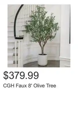 Costco CGH Faux 8' Olive Tree offer