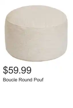 Costco Boucle Round Pouf offer