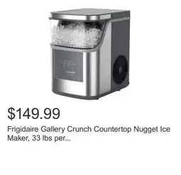 Costco Frigidaire Gallery Crunch Countertop Nugget Ice Maker, 33 lbs per day, Self Cleaning, Touch Controls offer
