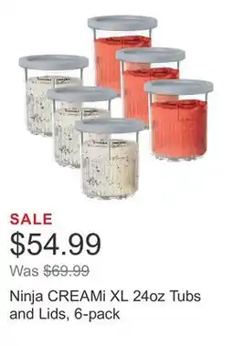 Costco Ninja CREAMi XL 24oz Tubs and Lids, 6-pack offer