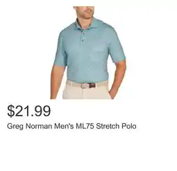 Costco Greg Norman Men's ML75 Stretch Polo offer