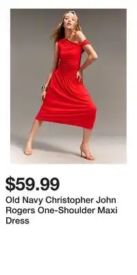 Old Navy Old Navy Christopher John Rogers One-Shoulder Maxi Dress offer