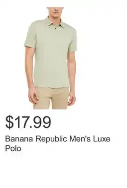 Costco Banana Republic Men's Luxe Polo offer