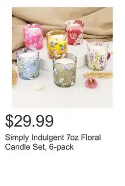 Costco Simply Indulgent 7oz Floral Candle Set, 6-pack offer