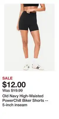 Old Navy Old Navy High-Waisted PowerChill Biker Shorts -- 5-inch inseam offer