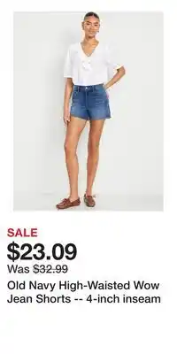 Old Navy Old Navy High-Waisted Wow Jean Shorts -- 4-inch inseam offer